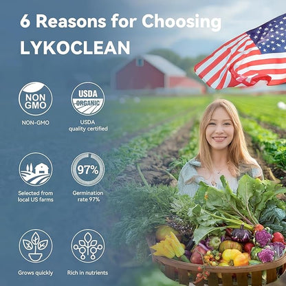 LYKOCLEAN 8-pod Salad Seeds Pod Kit for AeroGarden, iDOO, Ahopegarden Hydroponics Growing System, 350+ Seeds (Include Spinach, Lacinato Kale, Arugula, Swiss Chard, Red Leaf Lettuce, Cucumber)