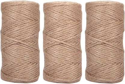 Quotidian Brown Natural 3 ply Jute Jute Twine Rolls 1/8" (0.3cm) 640 Feet - Wrapping Picture Hanging Gardening