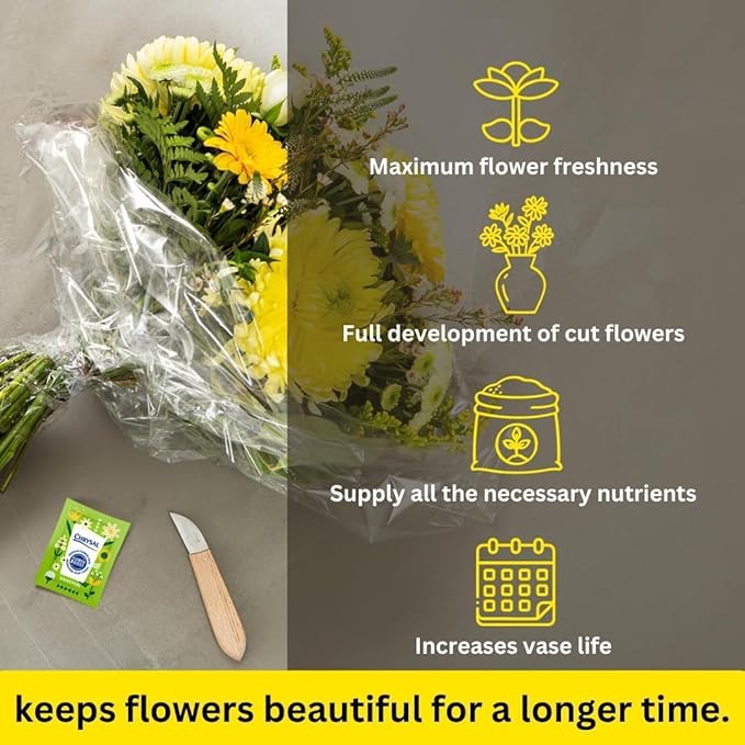 Chrysal Flower Boost – Clear Flower Food Packets for Flower Arrangements & Bouquets – Floral Supplies for Fresh Flowers – Fresh Flower Arrangements Supplies (5g - 600 Ct)