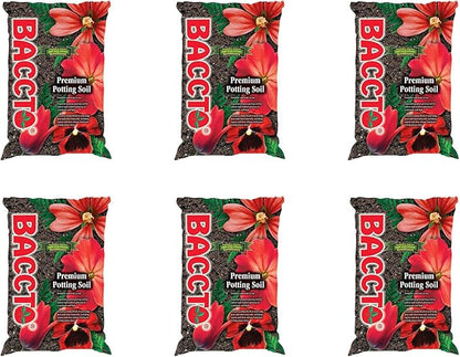 Michigan Peat General All Purpose Premium Potting Soil with Perlite for Indoor Outdoor Pots, Planters, and Raised Bed Gardening, 25 Pounds (6 Pack)
