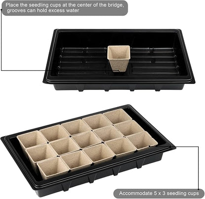 Aodaer 193 Pack Seed Starter Kit Including Seed Starter Tray Peat Pots for Seedlings with Plant Labels, Tool, Plastic Growing Trays Germination Tray Paper Seedling Cups for Indoor Outdoor Garden