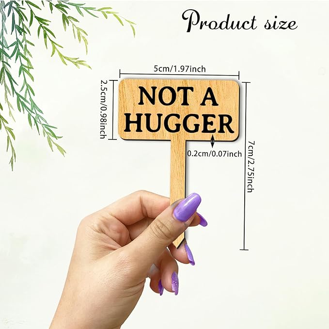 arricraft 15 Pcs Funny Plant Markers, Wooden Garden Stakes T-Type Garden Labels Funny Talking Plant Funny Garden Signs Garden Tags for Indoor and Outdoor Potted Seed Herbs Unique Funny Gifts
