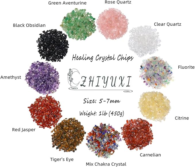ZHIYUXI 1 lb Green Aventurine Crystal Chips Bulk Fish Tank Decorations Aquarium Rocks Gravel Vase Filler Stones Crystals for Candle Making Witch Kit Gravel for Plants Quartz Sand Terrarium Supplies