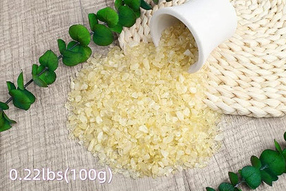 ZHIYUXI Citrine Crystal Chips Fish Tank Gravel Vase Filler Stones Bulk Crushed Crystals Gemstone Polished Natural Quartz Stone Healing Crystals Glass Stones Fish Rocks