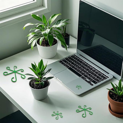 Plant Stem Holders 12 Pieces,4 Sizes Flower Stand Stem Hooks Plant Care Planting Accessories,Plastic Reusable Indoor Plant Stem Holders for Indoor and Outdoor Flowers and Plants