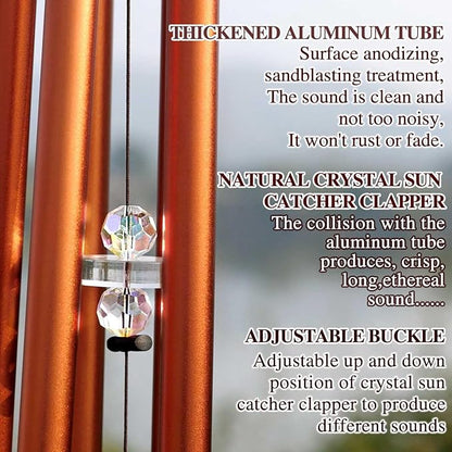 Customizable Personalized Wind Chimes,Magnetic Photo Frame Wind Pendulum,Crystal Sun Catcher Clapper- Custom Gift for Couple,Friend,Relatives and Pet.Original Design,for Home,Outdoor,Garden Decor(35")