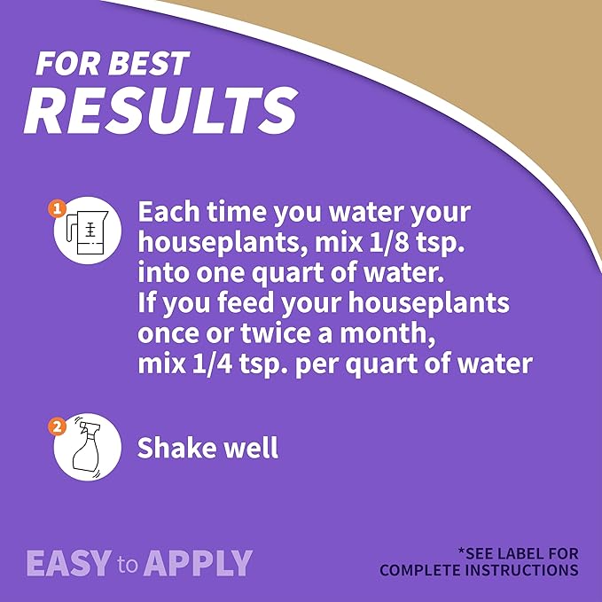 Bonide Houseplant Liquid Plant Food 10-10-10, 8 oz Concentrated Fertilizer for Indoors, Use Every Time You Water
