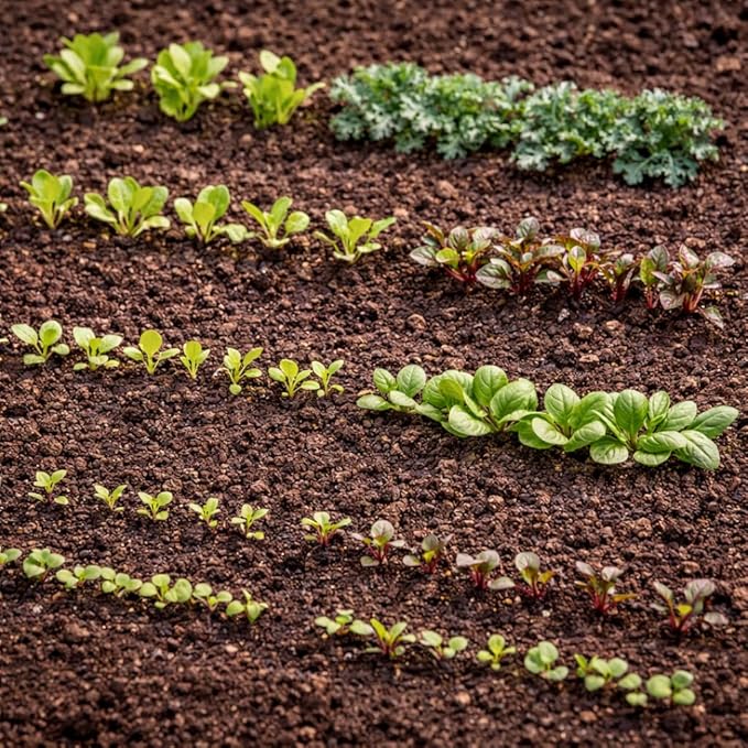 Greens Seeds Collection, 2500+ Seeds, 9 Heirloom Varieties, Arugula, Beet, Upland Cress, Vates Collard, Red Russian Kale, Crisphead Lettuce, Parris Island Lettuce, Tatsoi Mustard, Viroflay Spinach