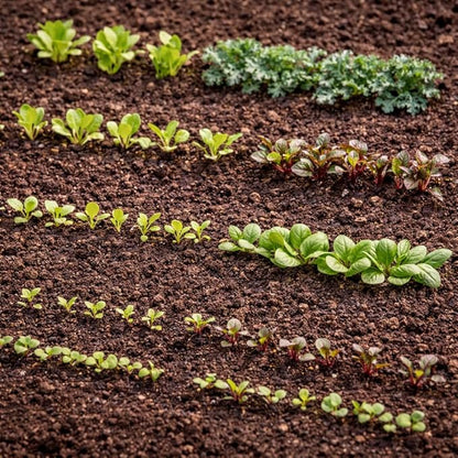 Greens Seeds Collection, 2500+ Seeds, 9 Heirloom Varieties, Arugula, Beet, Upland Cress, Vates Collard, Red Russian Kale, Crisphead Lettuce, Parris Island Lettuce, Tatsoi Mustard, Viroflay Spinach