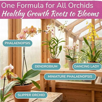 Orchid Fertilizer Spray – Nourishing Liquid Plant Food Mist for Healthy Orchids – Easy-to-Use Nutrient Boost for Vibrant Blooms & Healthy Roots – Made in USA – 8 oz