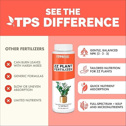 ZZ Plant Fertilizer for All Zamioculcas Plants, Liquid Plant Food 8 oz (250mL)
