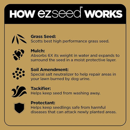 Scotts EZ Seed Dog Spot Repair for Tall Fescue Lawns, Combination Mulch, Grass Seed and Soil Amendment to Neutralize and Repair Pet Damage in Lawns, 2 lb