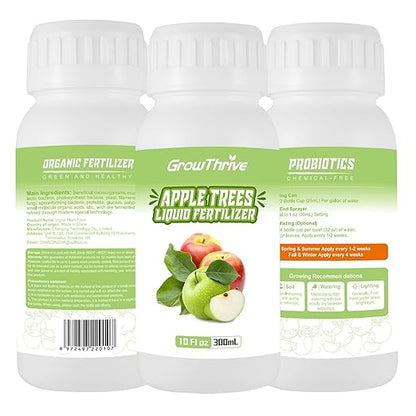 10oz Apple Fruit Tree Fertilizer, Nutrient-Rich Liquid Plant Food for All Fruit Trees, Organic Fertilizer Promotes Strong Branches, Healthy Foliage, and Juicy Apples