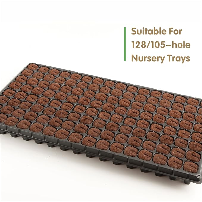 150pcs Professional Seedling Growing Media for 128-Cell Seed Starting Trays, Cutting Propagation Substrate