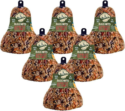 Mr. Bird 6-Pack Bugs, Nuts, & Fruit Wild Bird Seed Bell 12.5 oz.