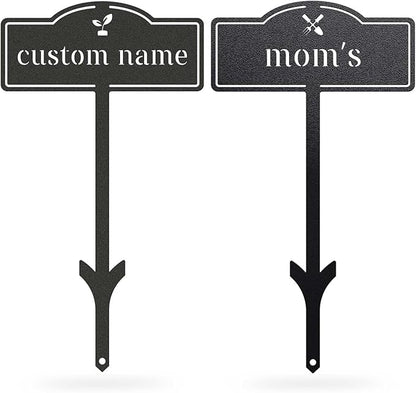 Herb Garden Markers Plant Labels, Customized Metal Gardens Plant Markers for Vegetables, Garden Tags Plant Name Stakes (2 PCS)