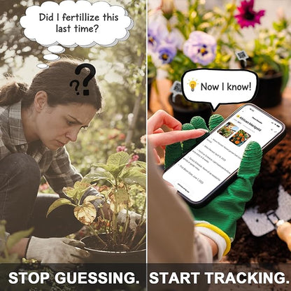 QR Plant Labels, Scan-to-Record Plant Care Tracker & Garden Journal, 304 Stainless Steel Outdoor Waterproof Tags Markers for Seeds and Herbs, Gift for Gardeners, 20 pcs