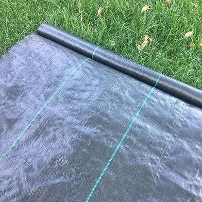 MTB 6 Ft Width by 150 Ft Length Landscape Fabric, Woven Weed Barrier, PP Black