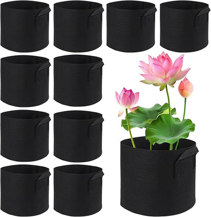 10 Pack Lily Plant Pots for Pond, Aquatic Pond Planter for Pond Reusable Pond Plant Basket Grow Bags for Pond, Aquatic Plants, Potato, Carrot, Onion, Flower