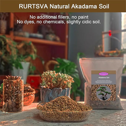 Akadama Bonsai Soil 2lbs Horticultural Potting Soil Amendment Cacti Succulent Plant Soil, Prevent Over Water, Provides Optimal Water Retention, Fast Drainage, YFAK000