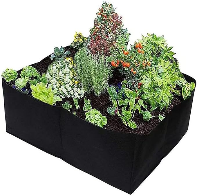 4x2 Ft Fabric Raised Garden Bed with 6 Grids - Perfect for Tomato and Potato Grow Bags, Outdoor Indoor Vegetable Garden Clearance Grow A Garden Solution