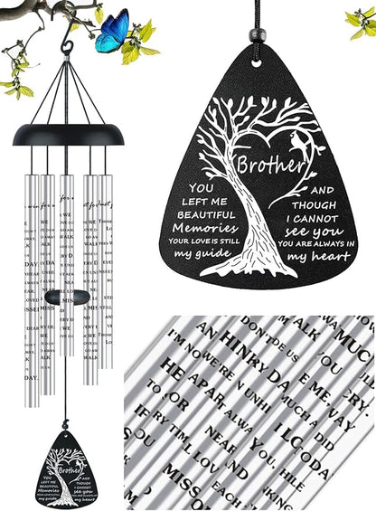 Sympathy Memorial Wind Chimes Bereavement Memorial Gifts for Loss of Brother Sympathy Memorial Gifts for Loss of Loved One in Memory of Brother