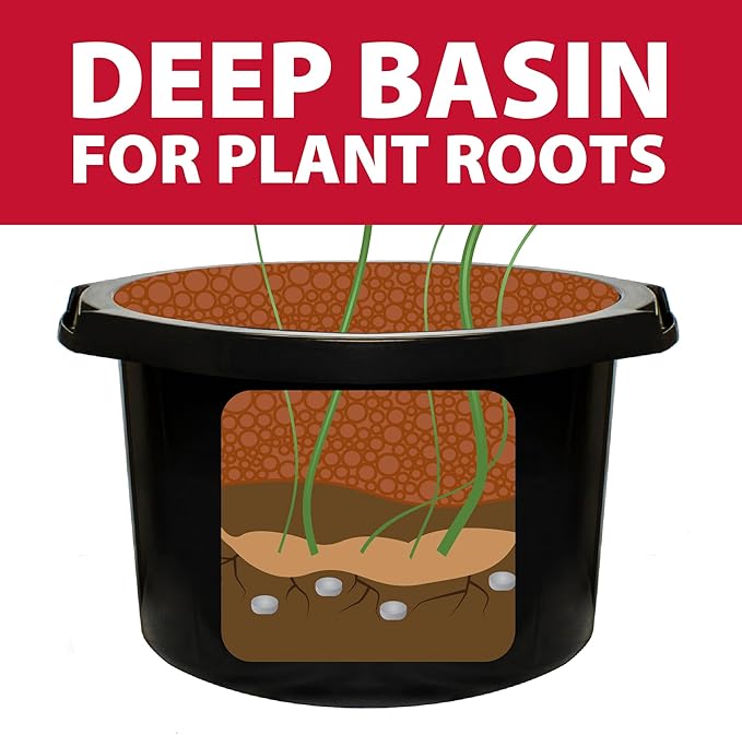 The Pond Guy Planting Tub Kit for Aquatic Plants with Soil & Media, Outdoor Water Garden Planter Pot for Lily, Lotus & Bog Plants, Large Tub Kit