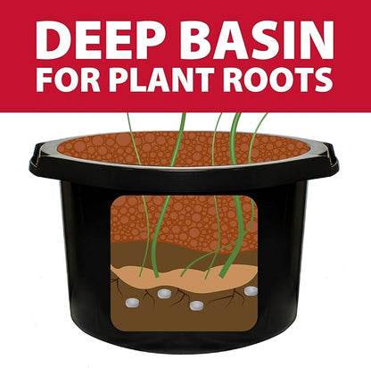 The Pond Guy Planting Tub Kit for Aquatic Plants with Soil & Media, Outdoor Water Garden Planter Pot for Lily, Lotus & Bog Plants, Large Tub Kit