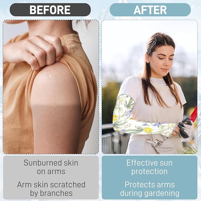 Gardening Sleeves for Women Farm Sun Protection Thorn Proof Cooling Arm Sleeves to Cover Arms for Garden Sports
