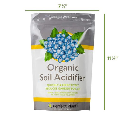 Organic Soil Acidifier 2qt. | Fast Acting Pelletized Sulfur | Lowers Soil pH | Increases Fertilizer Effectiveness
