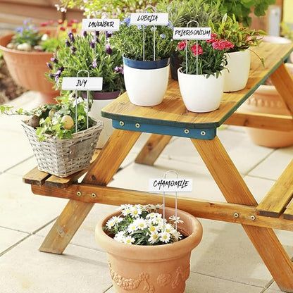 Foraineam 30 Pack Metal Plant Labels Plant Tags Weatherproof Planting Seedling Stake Signs Nursery Tags Large Iron Garden Markers