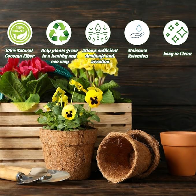Ysglory 2 Rolls Coconut Liners for Planters 16x118 Natural Coco Fiber Coir Liner Roll Coconut Fiber Pad for Hanging Baskets Planters DIY Moss Pole Pet Reptile Carpet or Mat