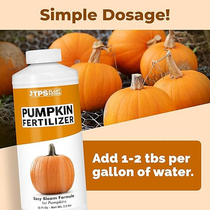 Pumpkin Fertilizer, Complete Liquid Pumpkin Squash and GORD Plant Food, 32 oz (1 Quart)