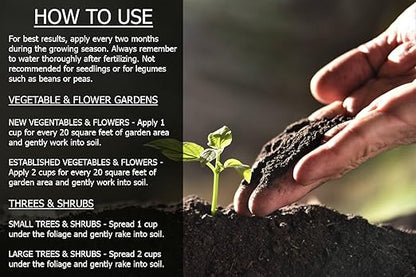 𝐁𝐄𝐒𝐓𝐒𝐄𝐋𝐋𝐄𝐑 Organic Blood Meal Fertilizer by Gardenera - 12-0-0 NPK - All-Natural Plant Food Source of Nitrogen for Organic Gardening, Flowers, Vegetables, Trees & Shrubs [8 OZ]