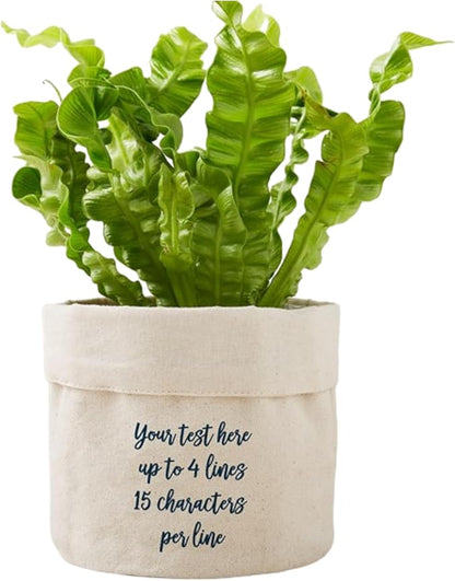 Personalization Universe Write Your Own Personalized Canvas Flower Planter- 5" x 6"