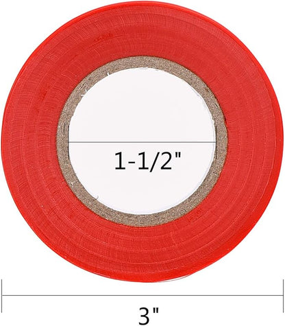 FUNTECK 20 Pcs Red Plant Ribbon for Plant Tying Machine, 100 Feet Long x 1/2 Inch Wide