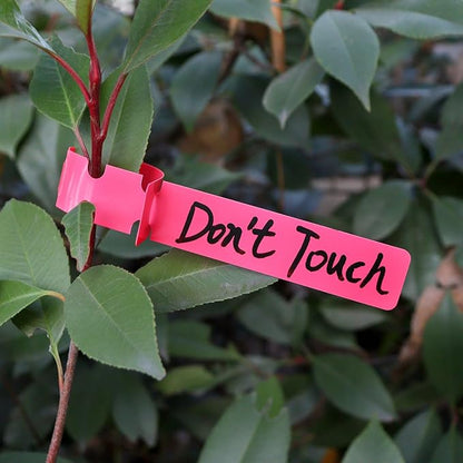 200 Pcs Plant Labels Tags, Plastic Markers Tree Tags for Outdoor, Waterproof Warp Around Hanging Name Tags for Nursery Garden (Pink)