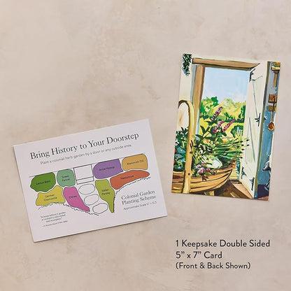 Burpee 'A Colonial Dooryard Herb Garden' – Heritage Kitchen Herb Starter Kit with 8 Non-GMO Seeds, Plant Labels & Dooryard Garden Design Card