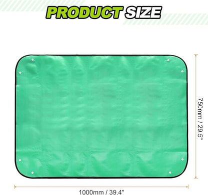 HARFINGTON Repotting Mat 29.5" x 39.4" PE Cloth Waterproof Plant Repotting Mat Foldable Portable Gardening Potting Tray with Plastic Buckle for Indoor Plant Change Soil Watering, Green