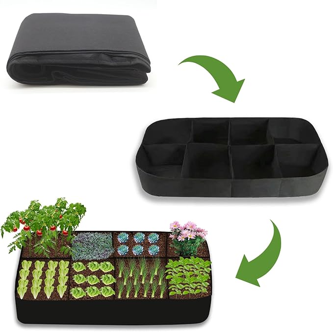128 Gallon Breathable & Durable Fabric Grow Bags - 3x6FT Heavy Duty Nonwoven Fabric Pots for Indoor Outdoor Vegetable and Flower, Perfect for Spring and Summer Gardening