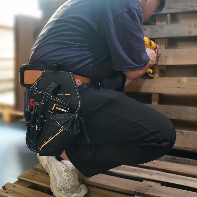 MELOTOUGH Drill Holster Impact Driver Holster with Bit Pouch Heavy Duty Impact Holster for Tool Belt