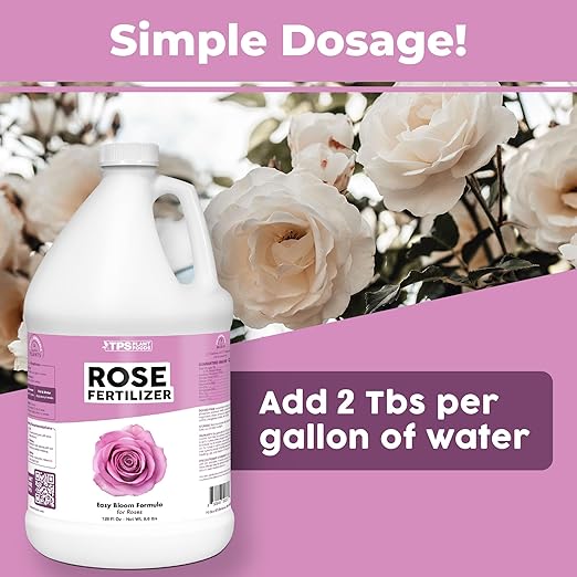 TPS NUTRIENTS Rose Fertilizer for Flowering Plants, Liquid Plant Food, 1 Gallon (128 oz)