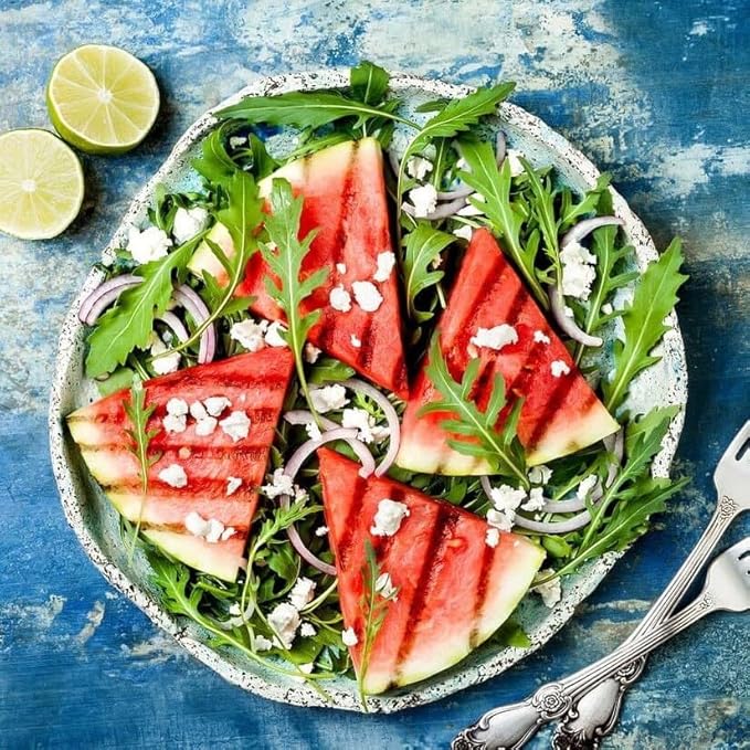 TomorrowSeeds - Moon & Stars Red Watermelon Seeds - 180+ Count - for 2026 Planting Heirloom Watermelons Crimson Red Flesh Yellow Speckled Black Rind Melon Fruit Grow Your Own Home Farm Patio Healthy