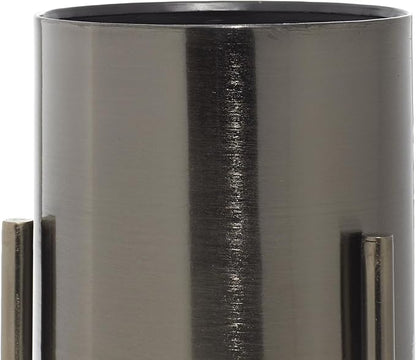 Deco 79 Metal Indoor Outdoor Planter Large Planter Pot with Removable Stand, Set of 3 Planters 18", 14", 12"H, Black