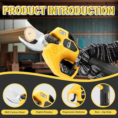 Electric Pruning Shears Compatible with Dewalt 20V Battery Brushless Electric Shears with LCD Display 0.8-1.2 Inch Cutting Diameter for Gardening, Branch, Tree Trimming (NO Battery)