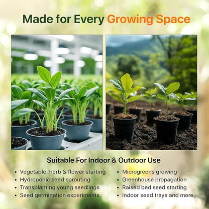 WONDER SOIL | 100 Organic Seed Starter Pellets | Ready to Plant Seed Starting Soil Loaded with Pre-Mixed Nutrients | Fast Germination | Indoor or Outdoor | 100 Count