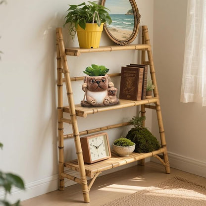 Swing Dog Hanging Planters for Indoor Plants, 6.3 Inch Hanging Baskets for Plants Outdoor, Small Succulent Pots with Drainage Hole, Resin Plant Hangers Outdoor for String Of Pearls, Gift for Mom