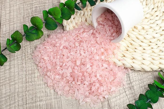 ZHIYUXI 1 lb Rose Quartz Crystal Chips Bulk Fish Tank Decorations Aquarium Rocks Gravel Vase Filler Stones Crystals for Candle Making Witch Kit Gravel for Plants Quartz Sand Terrarium Supplies