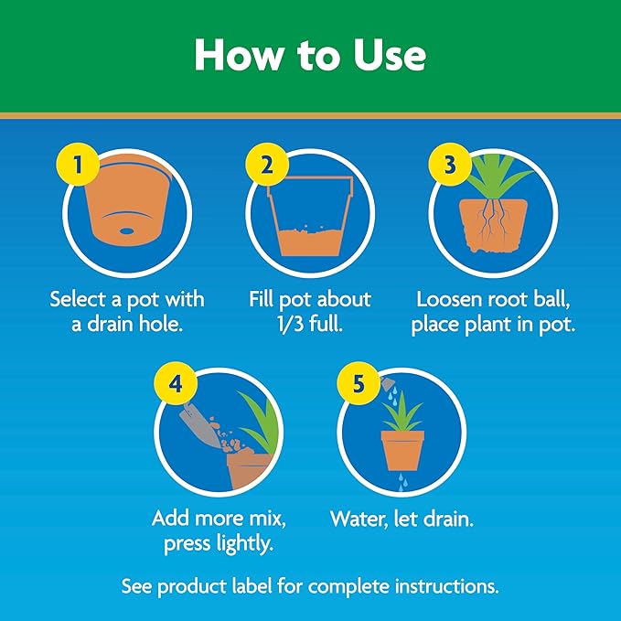 Miracle-GRO Moisture Control Potting Mix, for Container Plants, Protects Against Over- and Under-Watering, 16 qt., 2-Pack