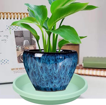 Plant Saucer Round 12 Inch Extra Large Pack of 2 Plant Saucers Heavy Duty Plastic Drip Trays for Large Pots